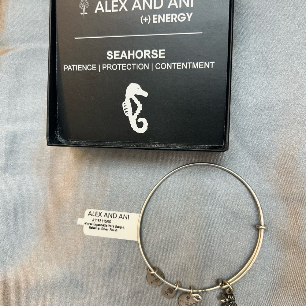 Alex and Ani Silver Seahorse Charm Bracelet